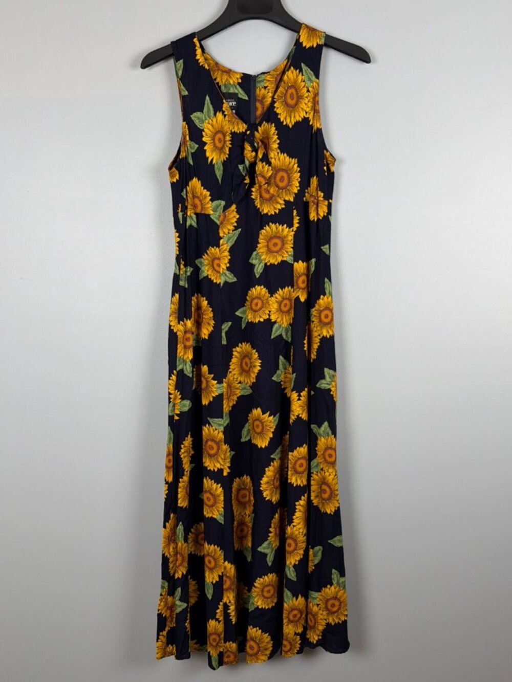 Ms Choice California Dress Womens 8 Blue Sunflower Babydoll Y2K Retro Maxi 90s